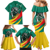 Personalised Happy Cameroon National Day Family Matching Mermaid Dress and Hawaiian Shirt May 20 Cameroun