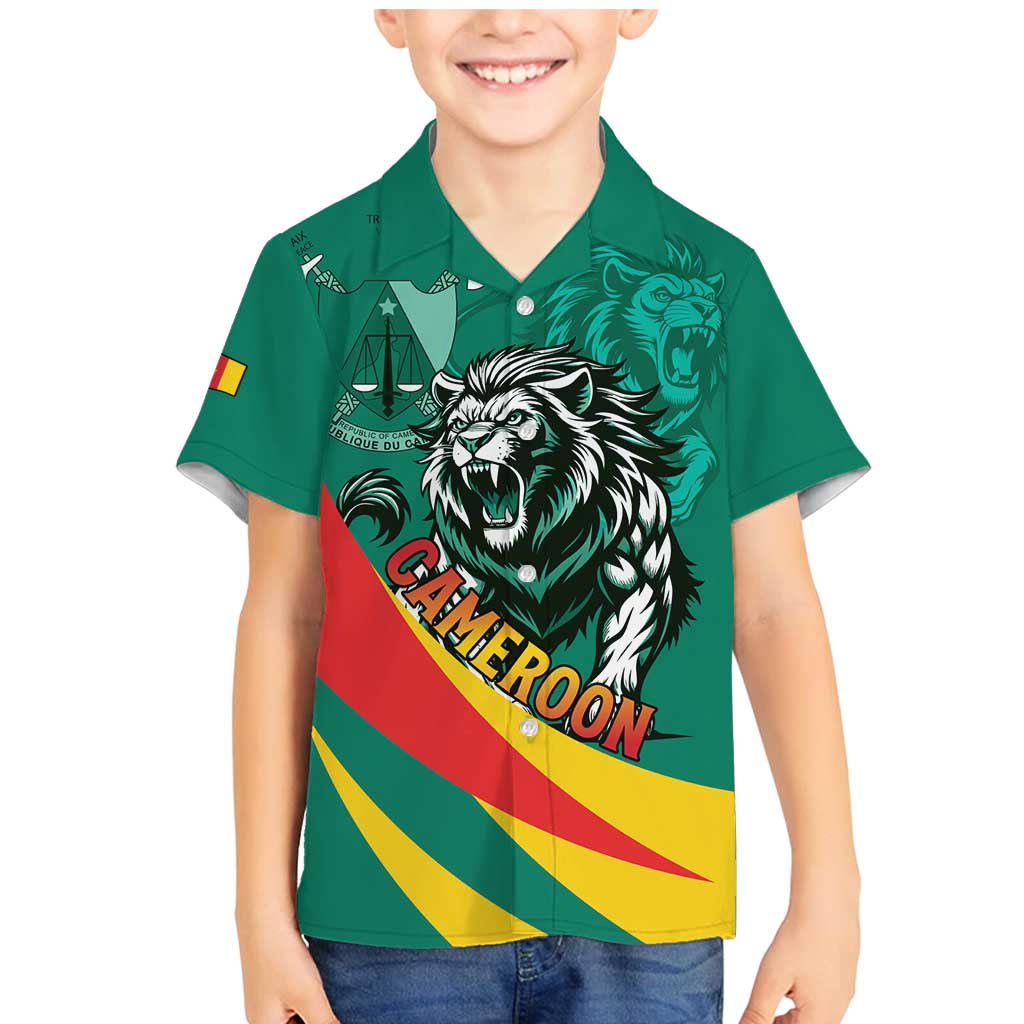 Personalised Happy Cameroon National Day Family Matching Mermaid Dress and Hawaiian Shirt May 20 Cameroun