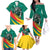 Personalised Happy Cameroon National Day Family Matching Off The Shoulder Long Sleeve Dress and Hawaiian Shirt May 20 Cameroun
