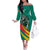 Personalised Happy Cameroon National Day Family Matching Off The Shoulder Long Sleeve Dress and Hawaiian Shirt May 20 Cameroun