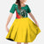 Personalised Happy Cameroon National Day Family Matching Off Shoulder Maxi Dress and Hawaiian Shirt May 20 Cameroun