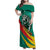 Personalised Happy Cameroon National Day Family Matching Off Shoulder Maxi Dress and Hawaiian Shirt May 20 Cameroun