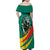 Personalised Happy Cameroon National Day Family Matching Off Shoulder Maxi Dress and Hawaiian Shirt May 20 Cameroun