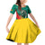 Personalised Happy Cameroon National Day Family Matching Off Shoulder Short Dress and Hawaiian Shirt May 20 Cameroun