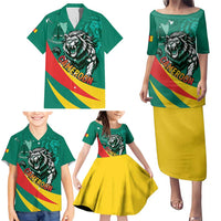 Personalised Happy Cameroon National Day Family Matching Puletasi and Hawaiian Shirt May 20 Cameroun