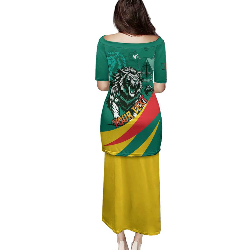 Personalised Happy Cameroon National Day Family Matching Puletasi and Hawaiian Shirt May 20 Cameroun