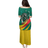 Personalised Happy Cameroon National Day Family Matching Puletasi and Hawaiian Shirt May 20 Cameroun