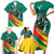 Personalised Happy Cameroon National Day Family Matching Short Sleeve Bodycon Dress and Hawaiian Shirt May 20 Cameroun