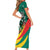Personalised Happy Cameroon National Day Family Matching Short Sleeve Bodycon Dress and Hawaiian Shirt May 20 Cameroun