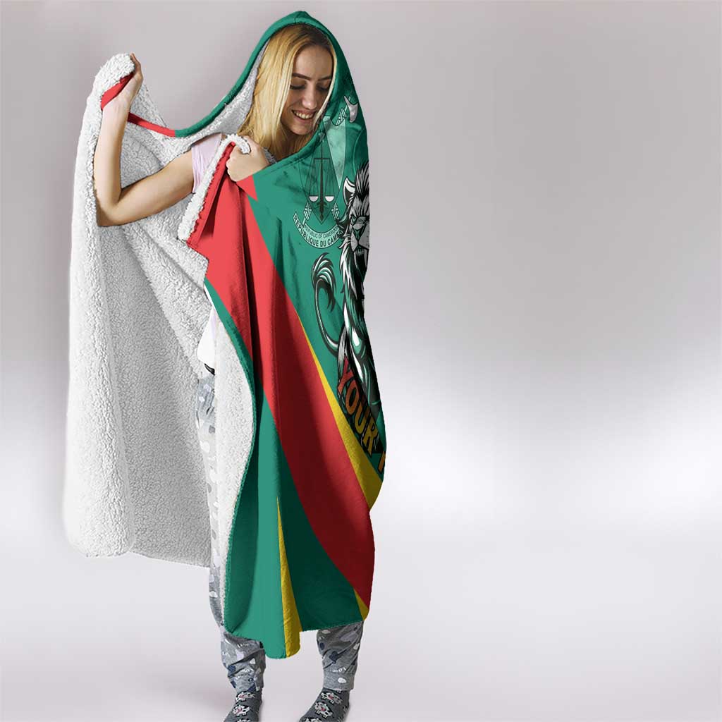Personalised Happy Cameroon National Day Hooded Blanket May 20 Cameroun