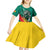 Personalised Happy Cameroon National Day Kid Short Sleeve Dress May 20 Cameroun