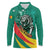 Personalised Happy Cameroon National Day Long Sleeve Polo Shirt May 20 Cameroun