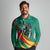 Personalised Happy Cameroon National Day Long Sleeve Polo Shirt May 20 Cameroun