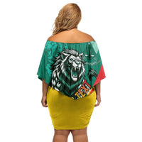 Personalised Happy Cameroon National Day Off Shoulder Short Dress May 20 Cameroun