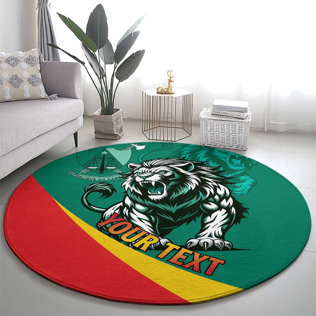 Personalised Happy Cameroon National Day Round Carpet May 20 Cameroun