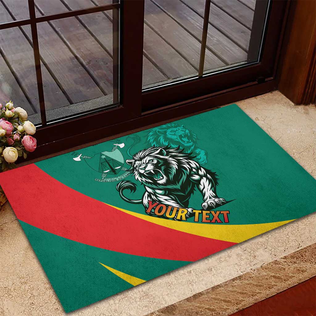 Personalised Happy Cameroon National Day Rubber Doormat May 20 Cameroun