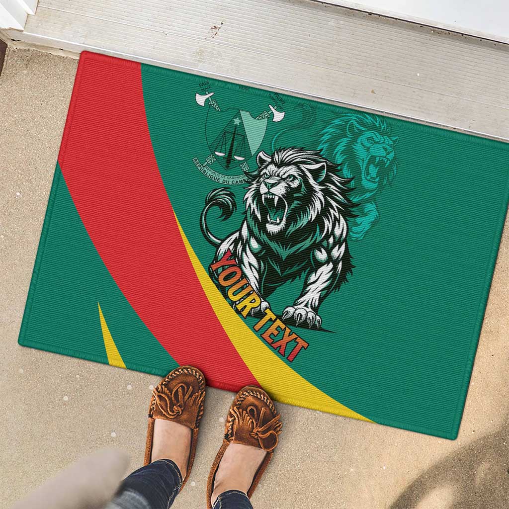 Personalised Happy Cameroon National Day Rubber Doormat May 20 Cameroun
