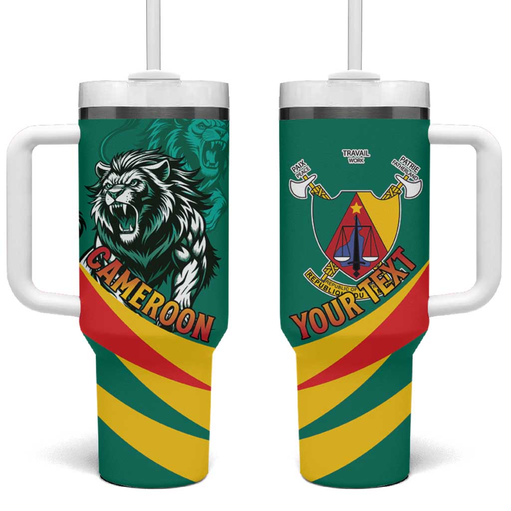 Personalised Happy Cameroon National Day Tumbler With Handle May 20 Cameroun