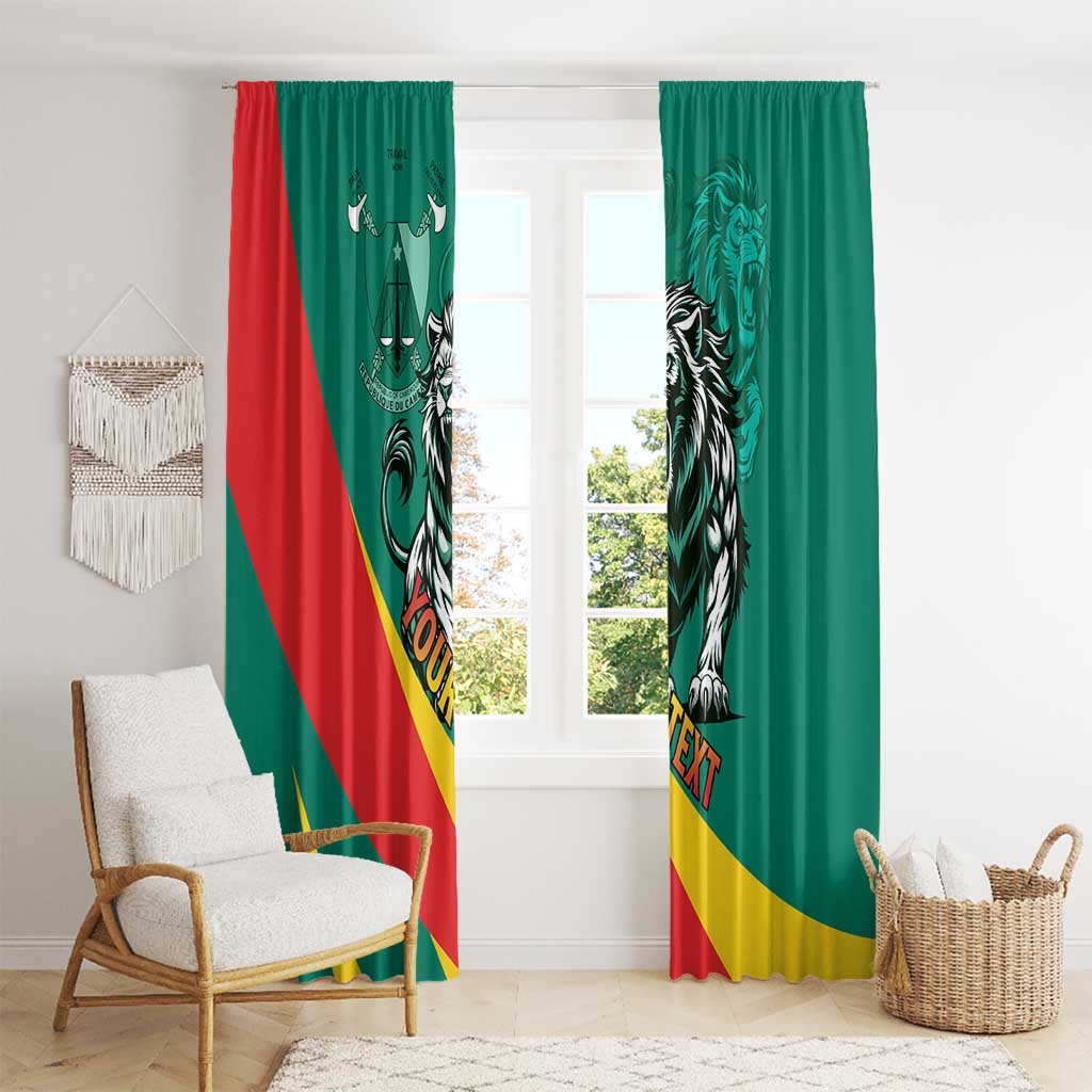 Personalised Happy Cameroon National Day Window Curtain May 20 Cameroun
