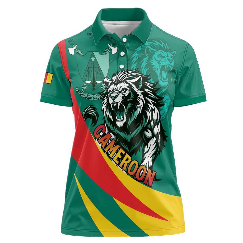 Personalised Happy Cameroon National Day Women Polo Shirt May 20 Cameroun
