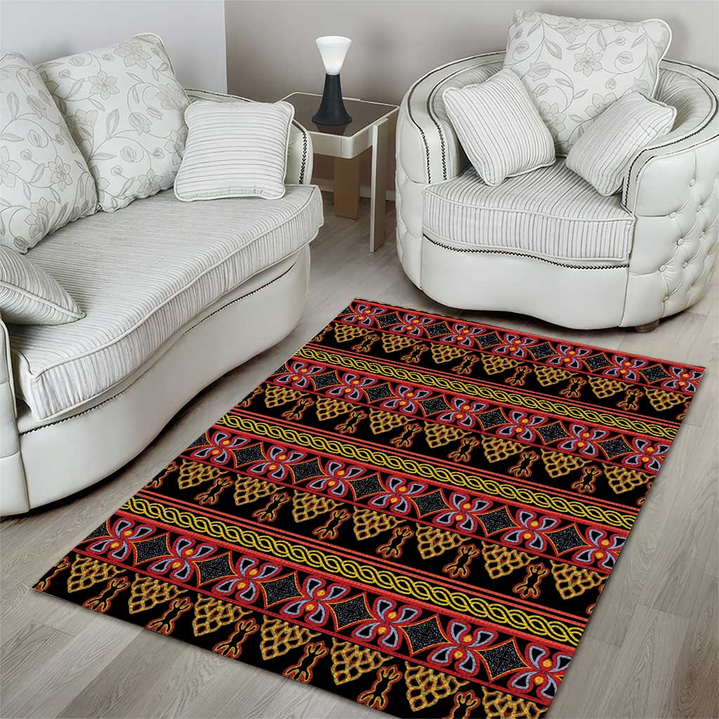 Cameroon Traditional Toghu Pattern Area Rug