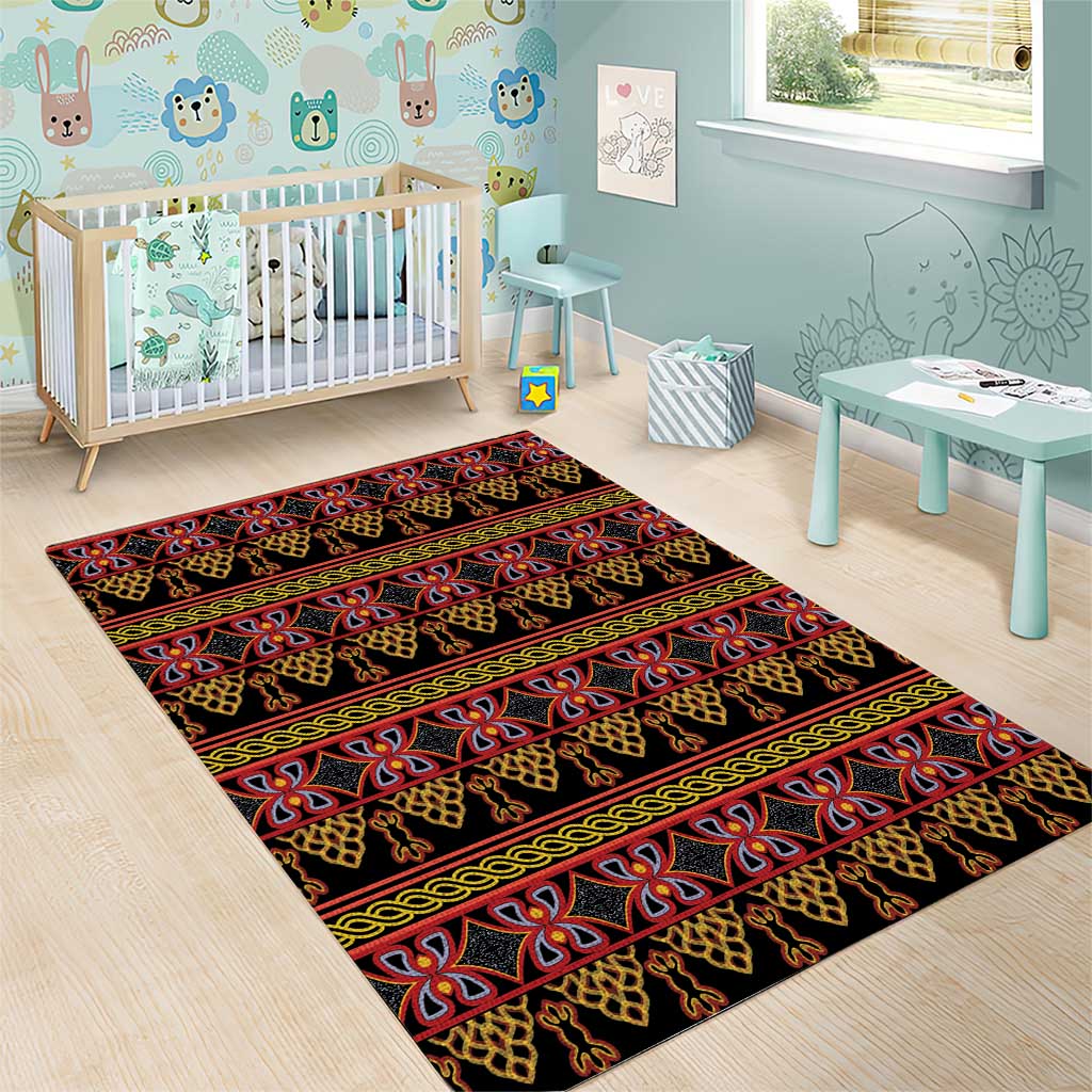 Cameroon Traditional Toghu Pattern Area Rug