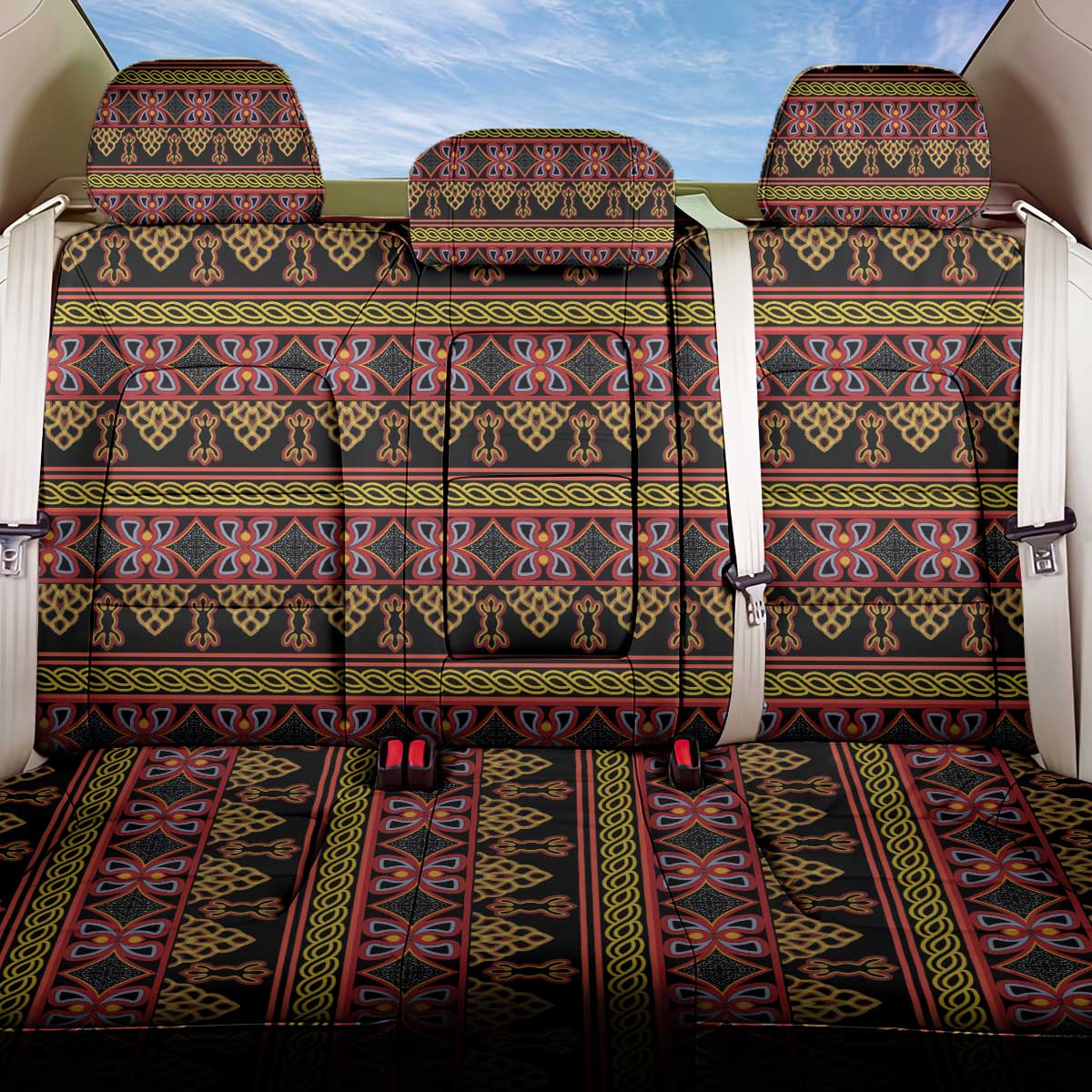 Cameroon Traditional Toghu Pattern Back Car Seat Cover