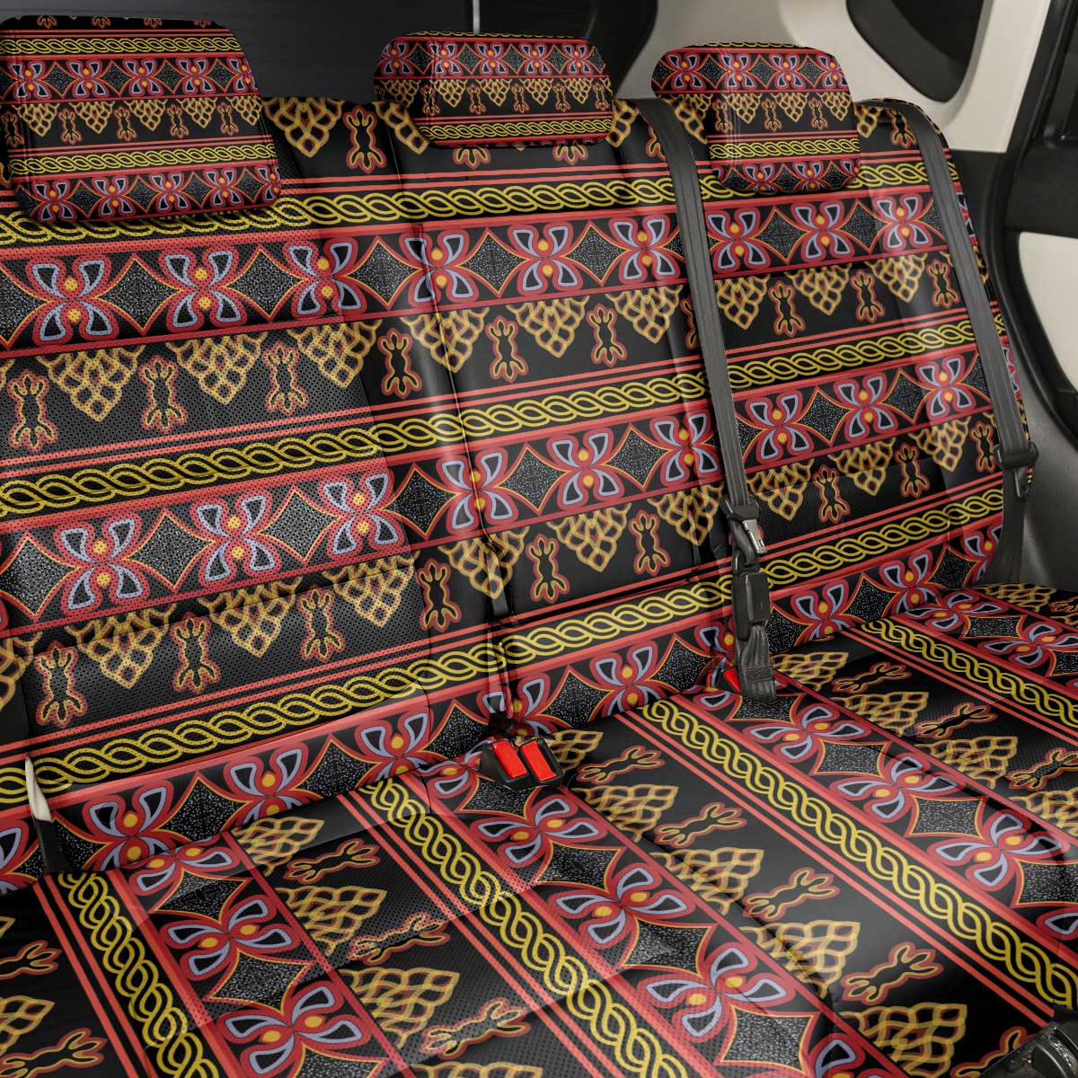 Cameroon Traditional Toghu Pattern Back Car Seat Cover