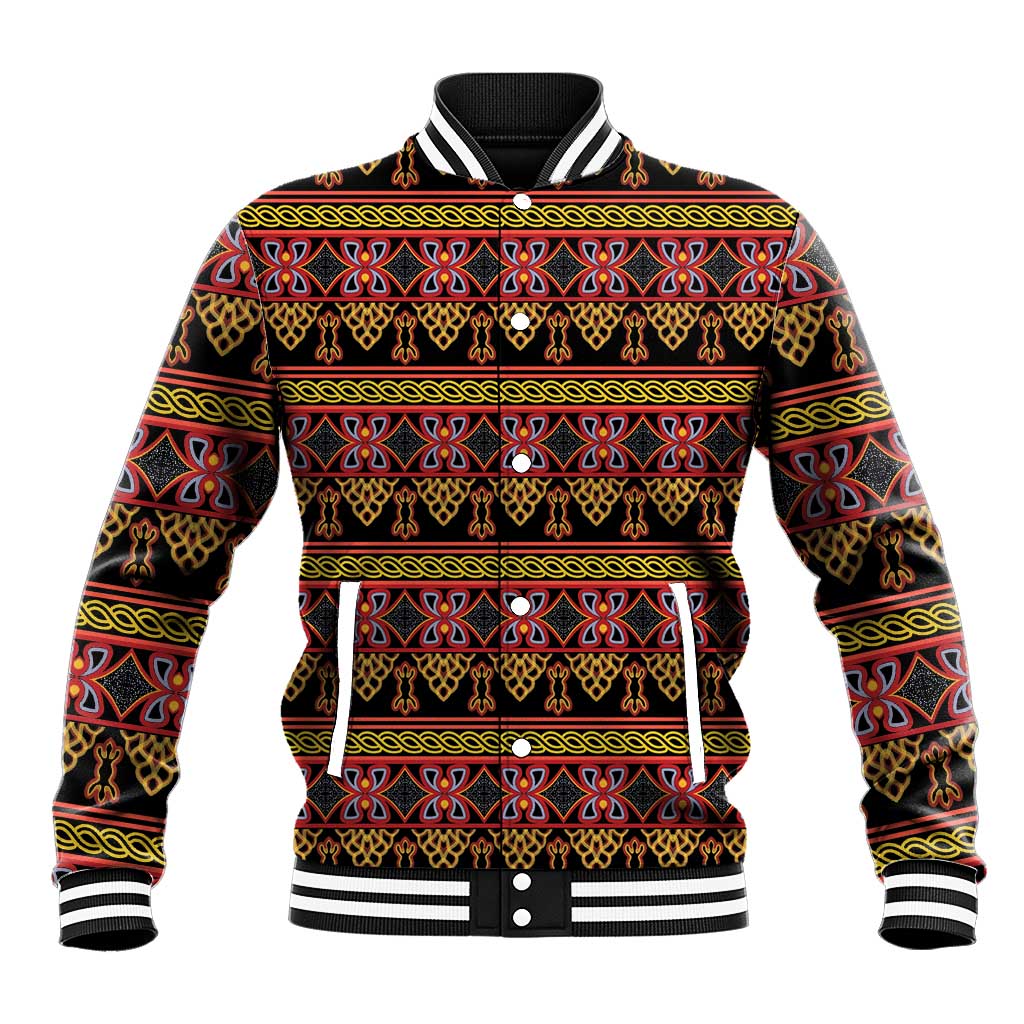 Cameroon Traditional Toghu Pattern Baseball Jacket