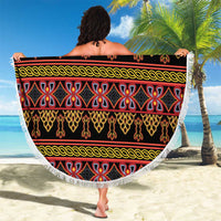 Cameroon Traditional Toghu Pattern Beach Blanket