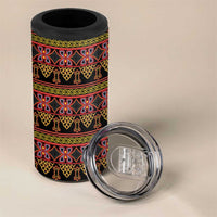 Cameroon Traditional Toghu Pattern 4 in 1 Can Cooler Tumbler