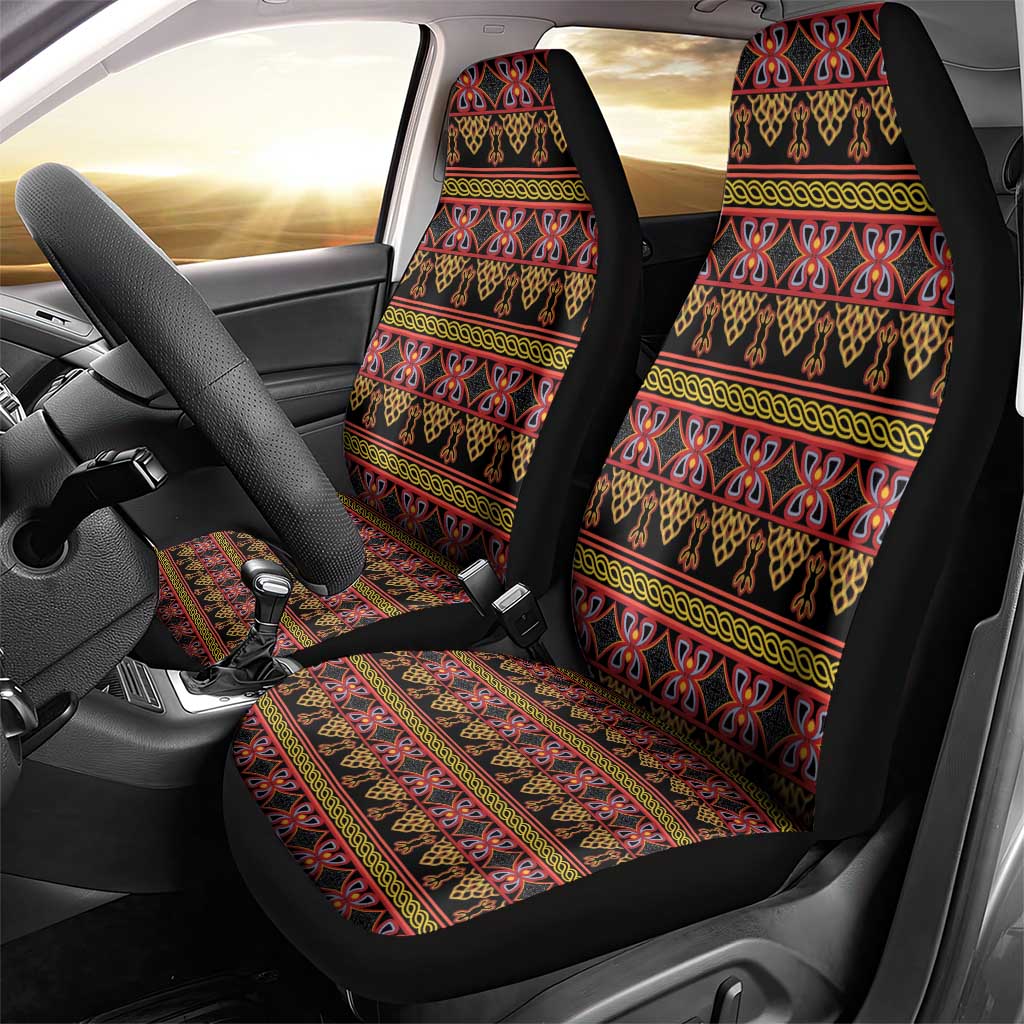 Cameroon Traditional Toghu Pattern Car Seat Cover