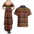 Cameroon Traditional Toghu Pattern Couples Matching Summer Maxi Dress and Hawaiian Shirt