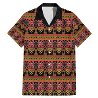 Cameroon Traditional Toghu Pattern Family Matching Mermaid Dress and Hawaiian Shirt