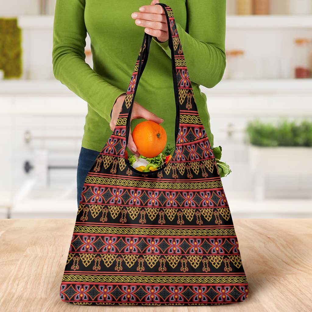 Cameroon Traditional Toghu Pattern Grocery Bag