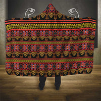 Cameroon Traditional Toghu Pattern Hooded Blanket