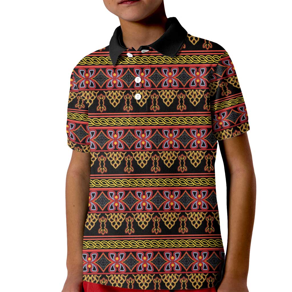 Cameroon Traditional Toghu Pattern Kid Polo Shirt