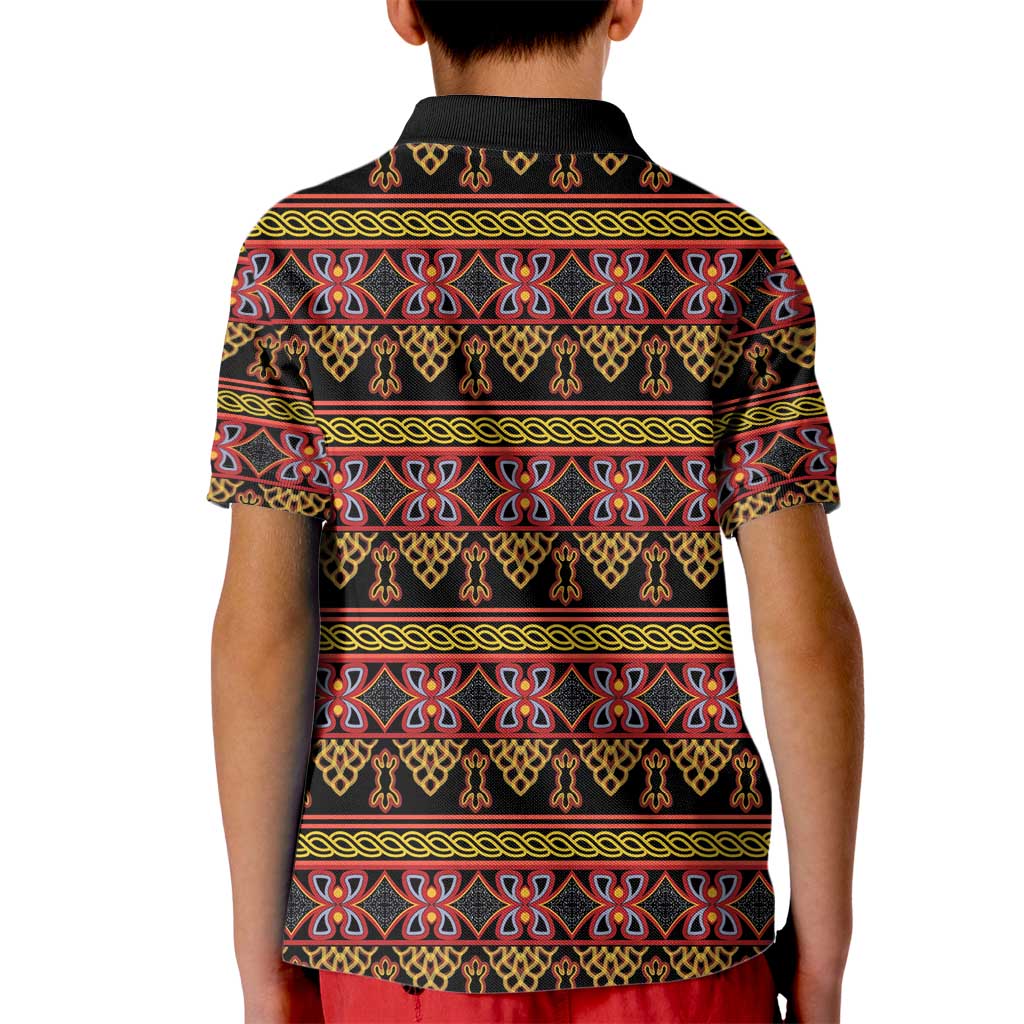 Cameroon Traditional Toghu Pattern Kid Polo Shirt
