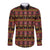 Cameroon Traditional Toghu Pattern Long Sleeve Button Shirt