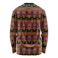 Cameroon Traditional Toghu Pattern Long Sleeve Shirt
