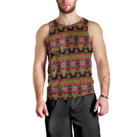 Cameroon Traditional Toghu Pattern Men Tank Top