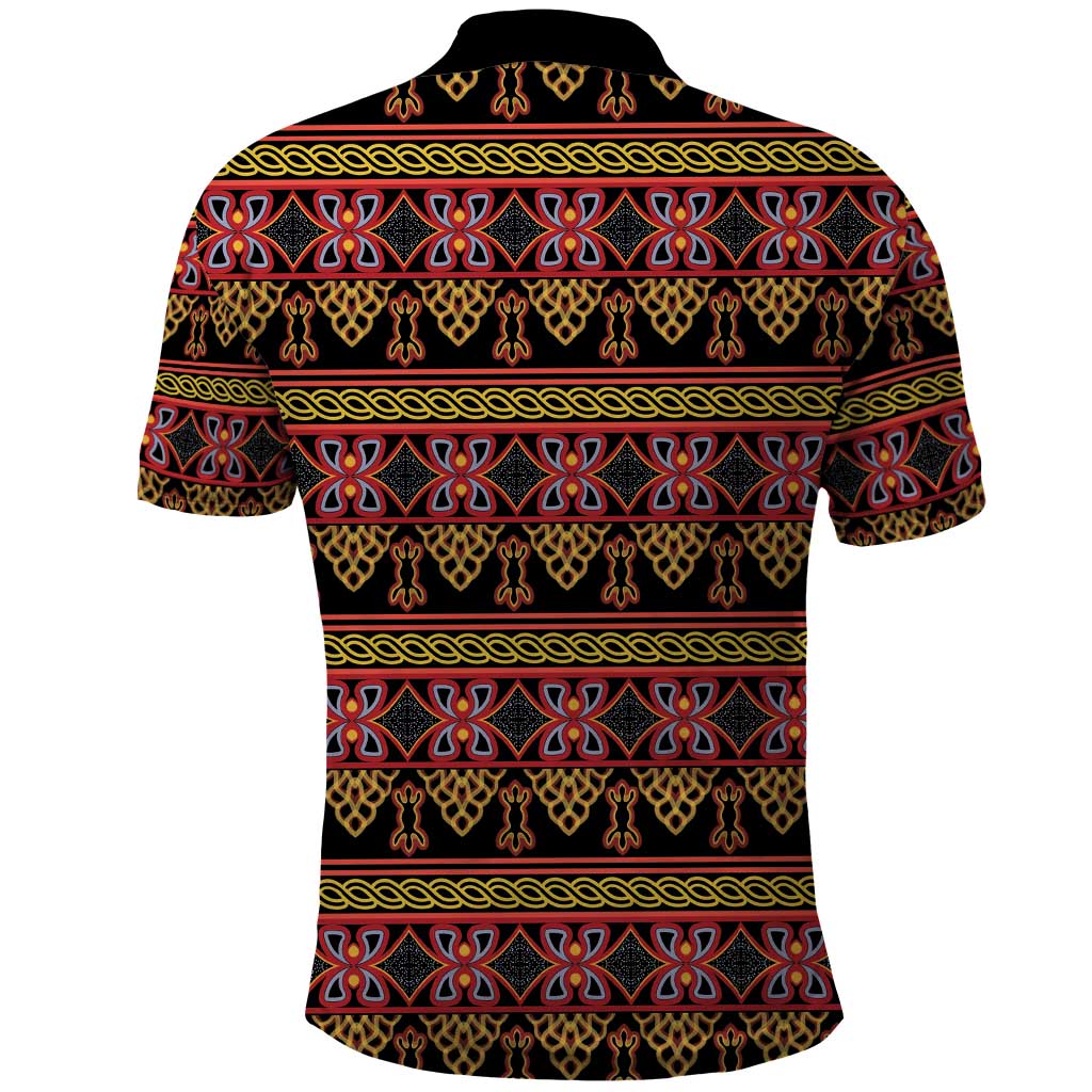 Cameroon Traditional Toghu Pattern Polo Shirt