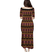 Cameroon Traditional Toghu Pattern Puletasi