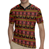 Cameroon Traditional Toghu Pattern Rugby Jersey
