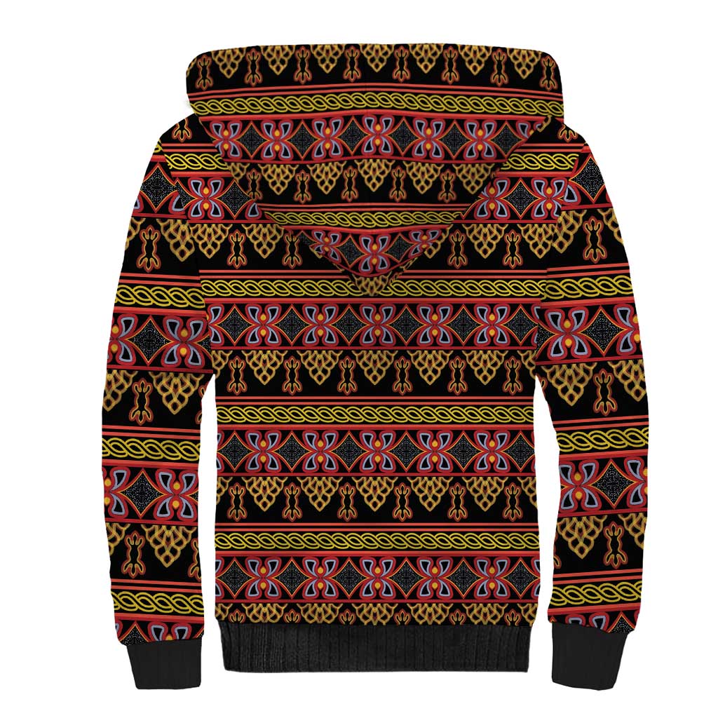Cameroon Traditional Toghu Pattern Sherpa Hoodie