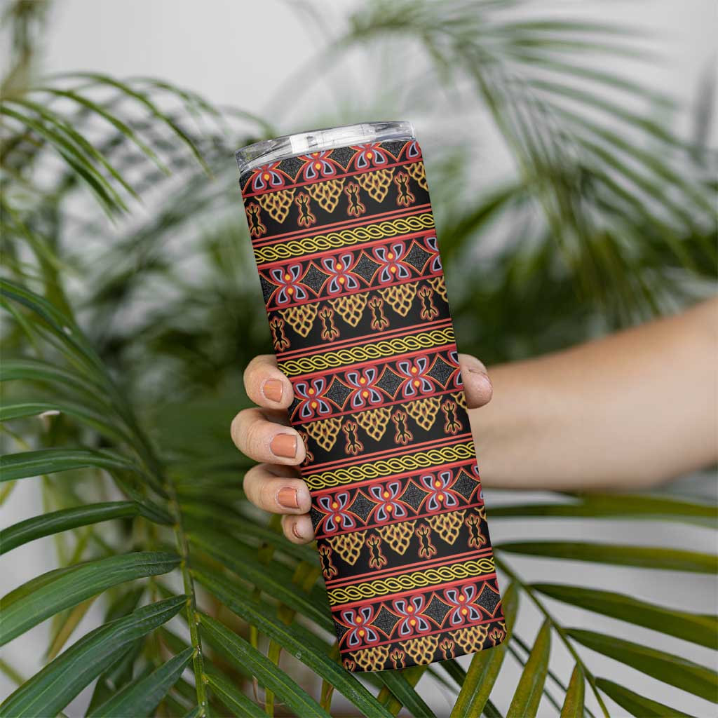 Cameroon Traditional Toghu Pattern Skinny Tumbler