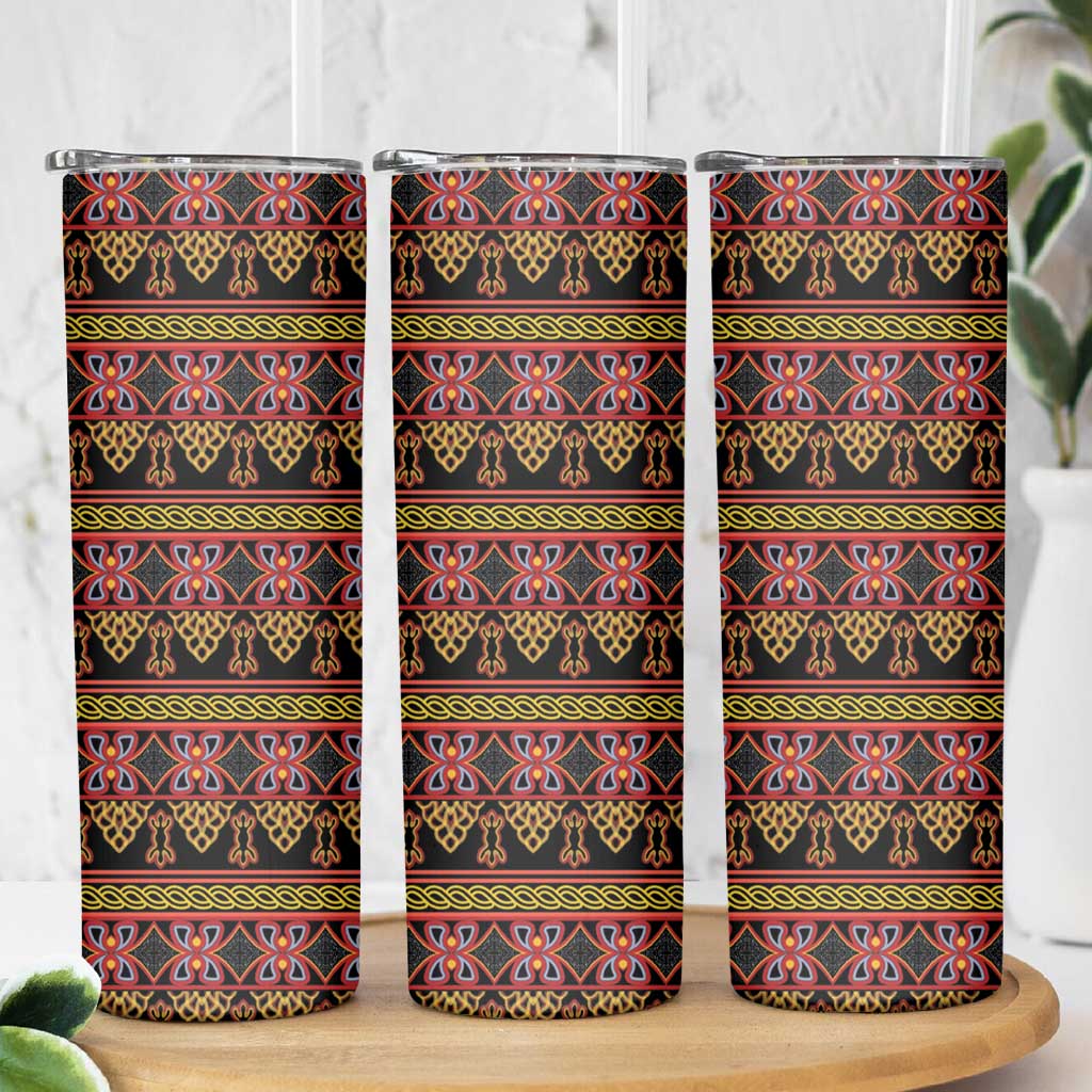 Cameroon Traditional Toghu Pattern Skinny Tumbler
