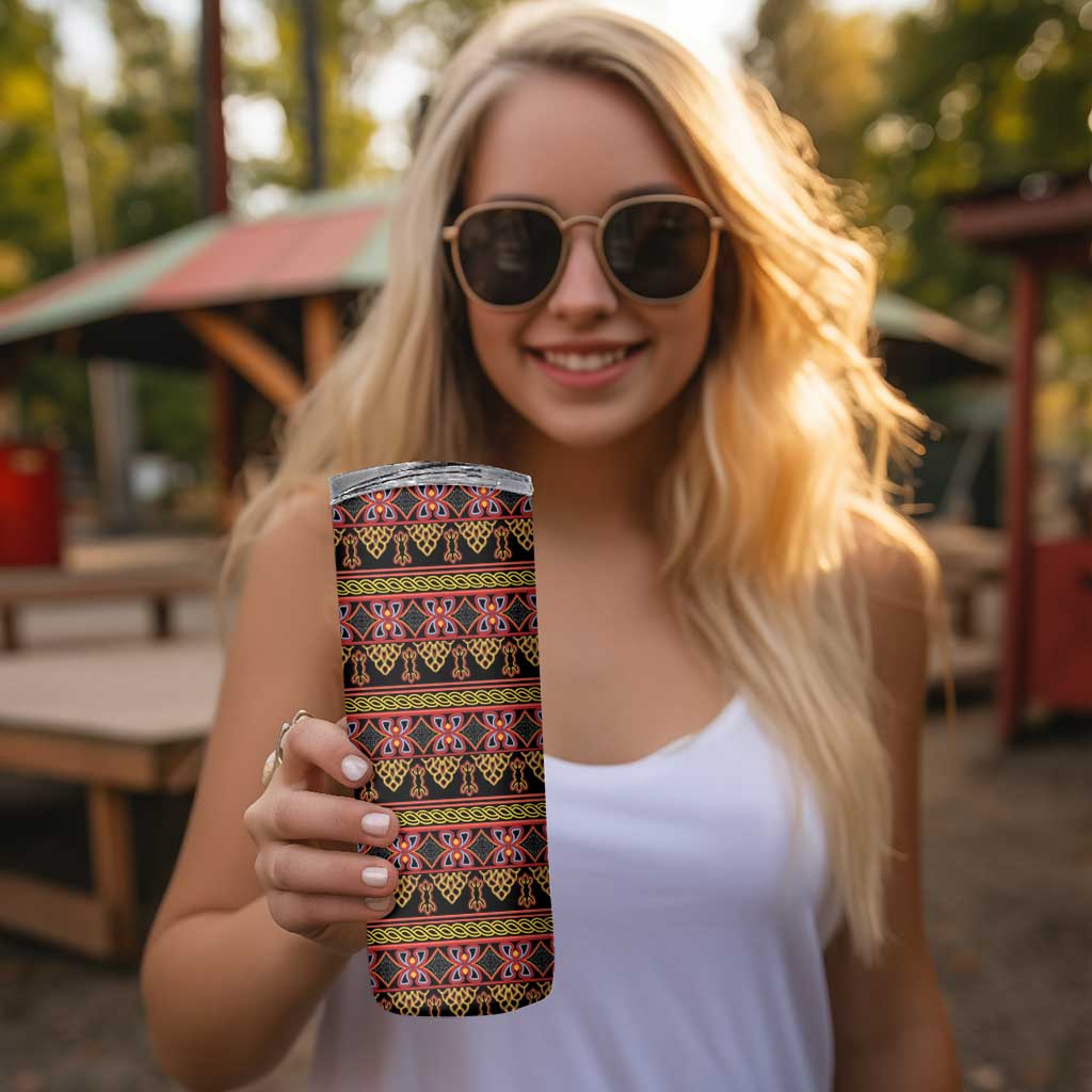 Cameroon Traditional Toghu Pattern Skinny Tumbler