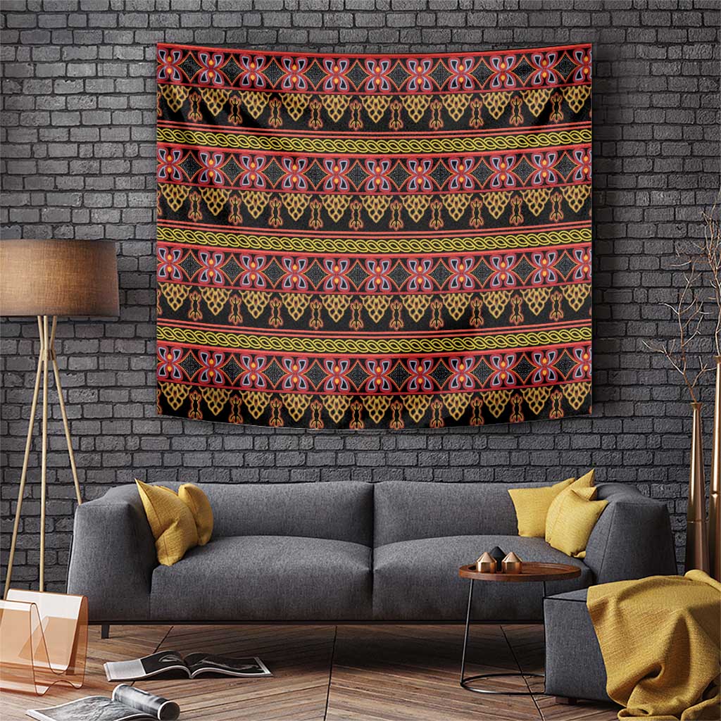 Cameroon Traditional Toghu Pattern Tapestry