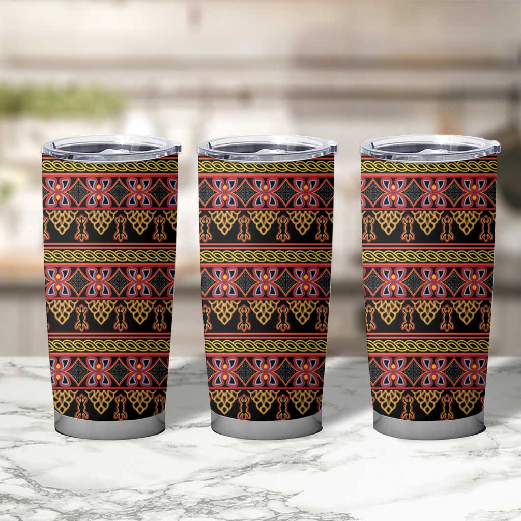 Cameroon Traditional Toghu Pattern Tumbler Cup
